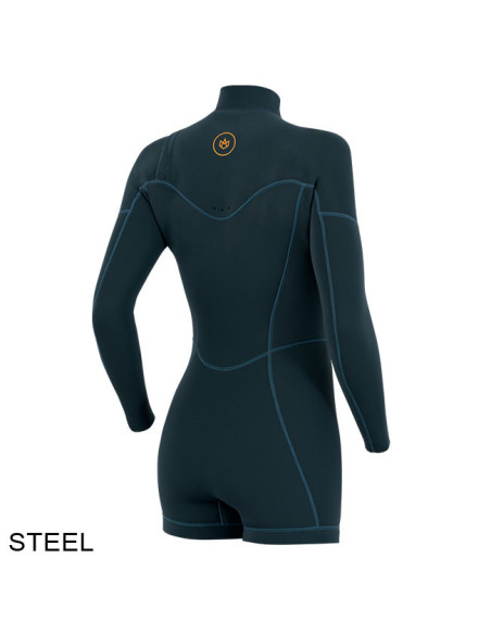 Shorty Femme Manera Seafarer Hybrid 3/2 mm Front Zip 2024