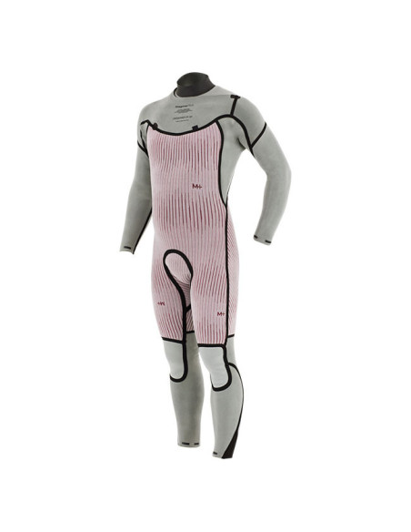Combinaison Manera Meteor Magma 4/3 mm Front Zip 2023 - Vue intérieure