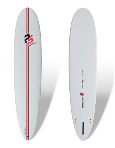 Surf Perfect Stuff PVC Longboard - Tape Rail - Rouge
