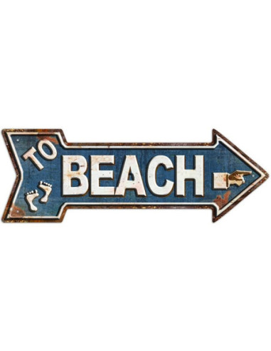 Plaque Déco en Métal Surfpistols To Beach