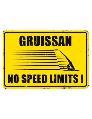 Plaque Déco Surf Pistols Gruissan No Speed Limit