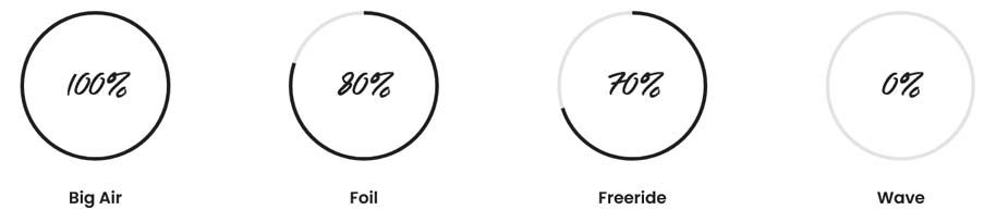 Sp&eacute;cifications aile de kitesurf Trigger Brainchild de chez F-One