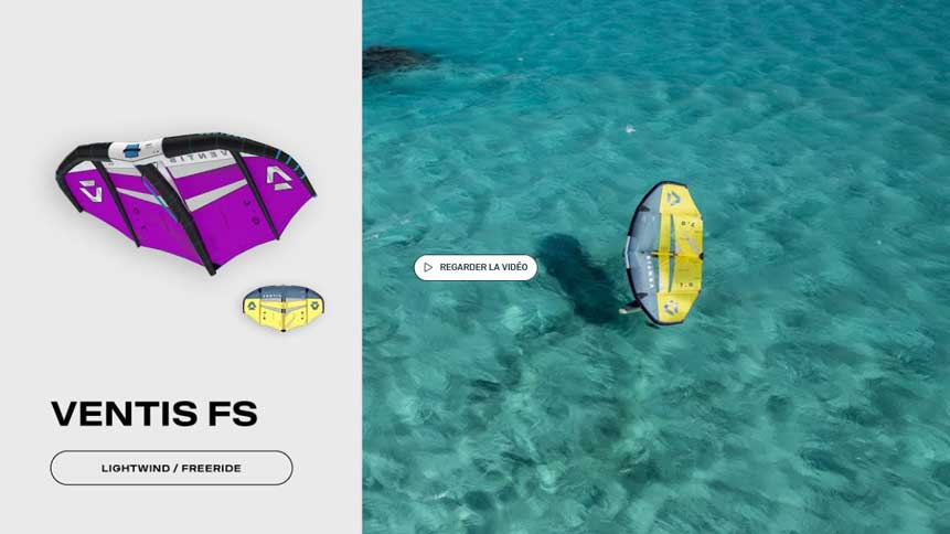 Vidéo de la wing Ventis FS de chez Duotone